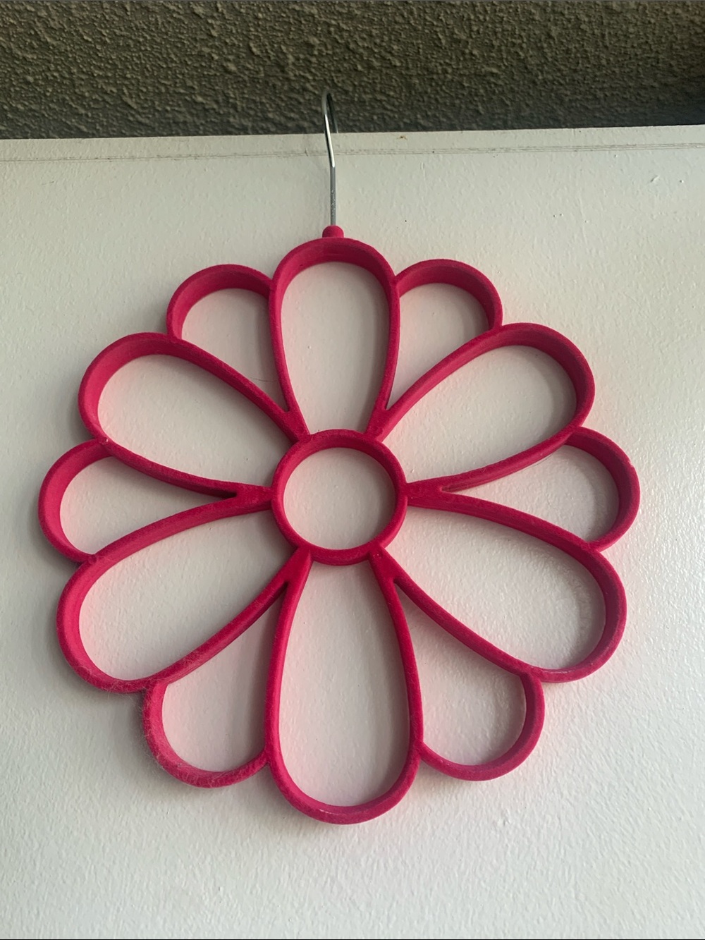 Pink Flower-Shaped Scarf or Belt Organizer